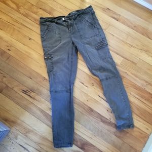 Olive green cargo style leggings size 10/30